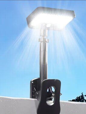 2 Pack Solar Outdoor Lights with Clip On Bracket - Bright & Long Lasting